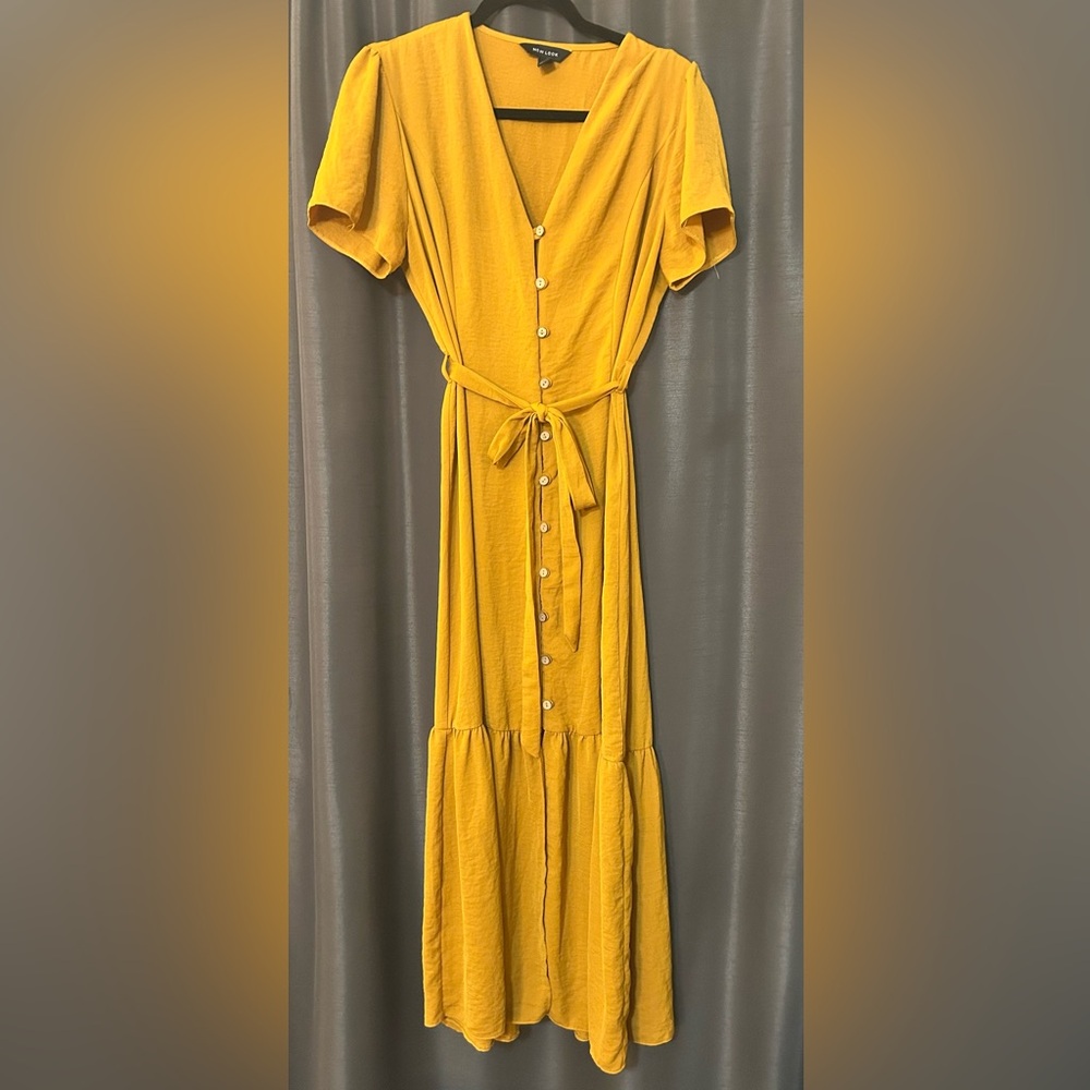 New Look Mustard Button-Down Maxi Dress